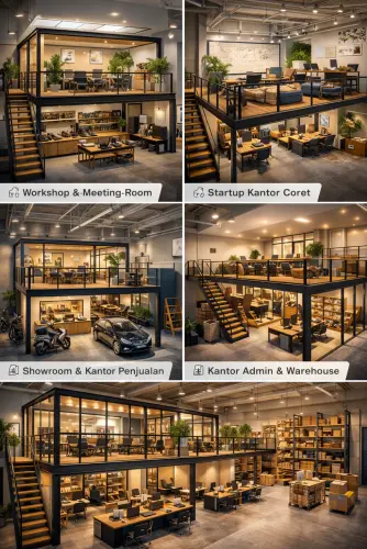 Mezzanine Ruang Kantor di Leles