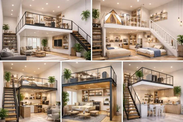 Mezannine Ruang Rumah Estetik di Leles